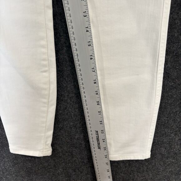 Spanx Skinny Jeans Womens Small White Ankle High Rise Tummy Shaping Pull On Pant - Picture 6 of 13